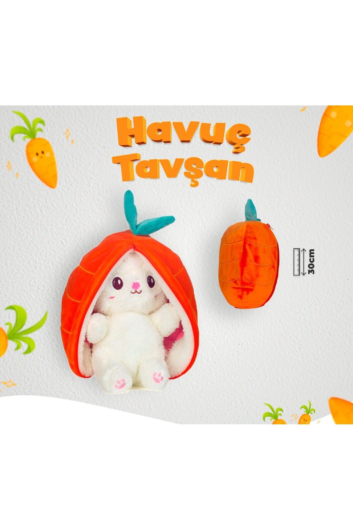 Çilek Tavşan Peluş Oyuncak - Çocukların Hayallerini Süsleyen Yumuşak Arkadaş!