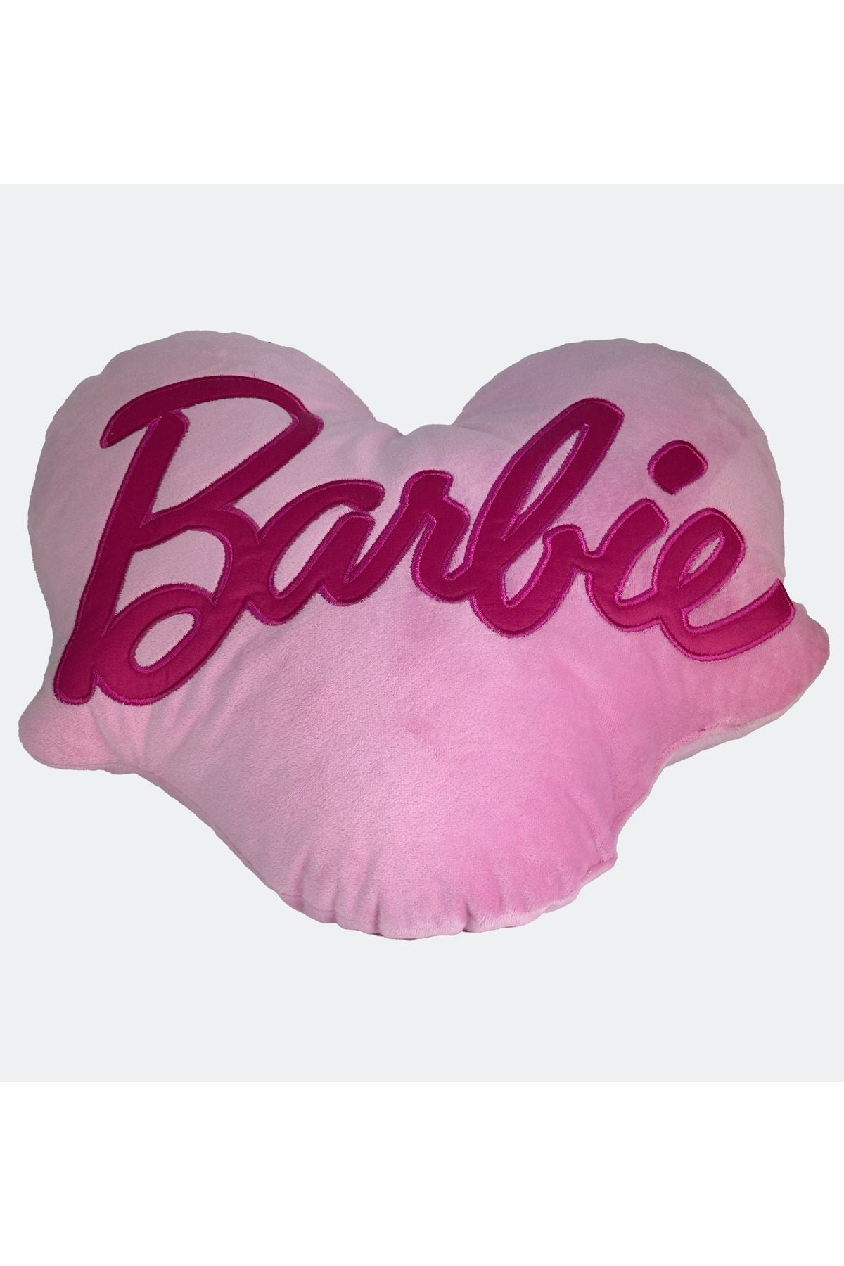 Barbie kalp yastık pembe nakışlı
