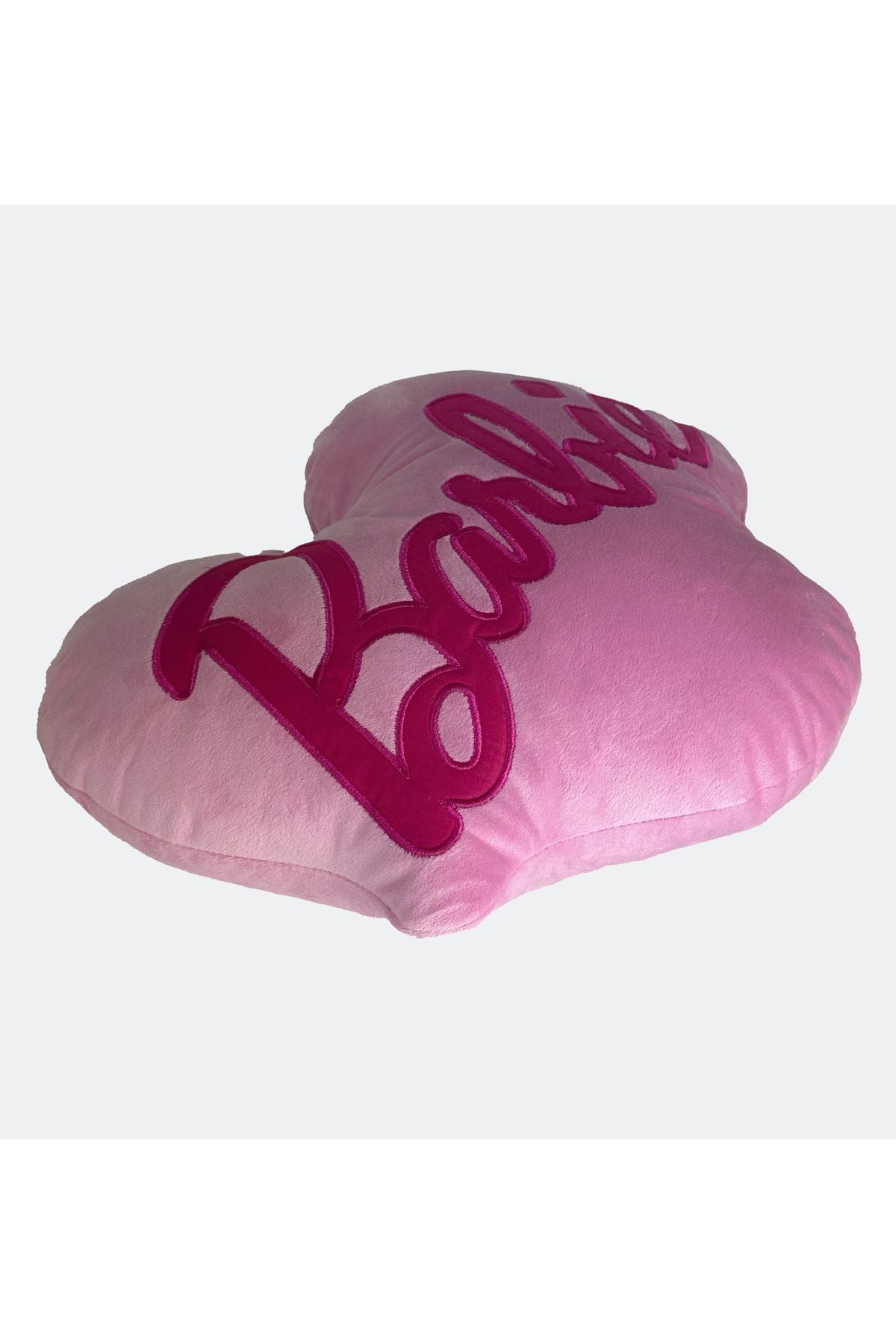 Barbie kalp yastık pembe nakışlı