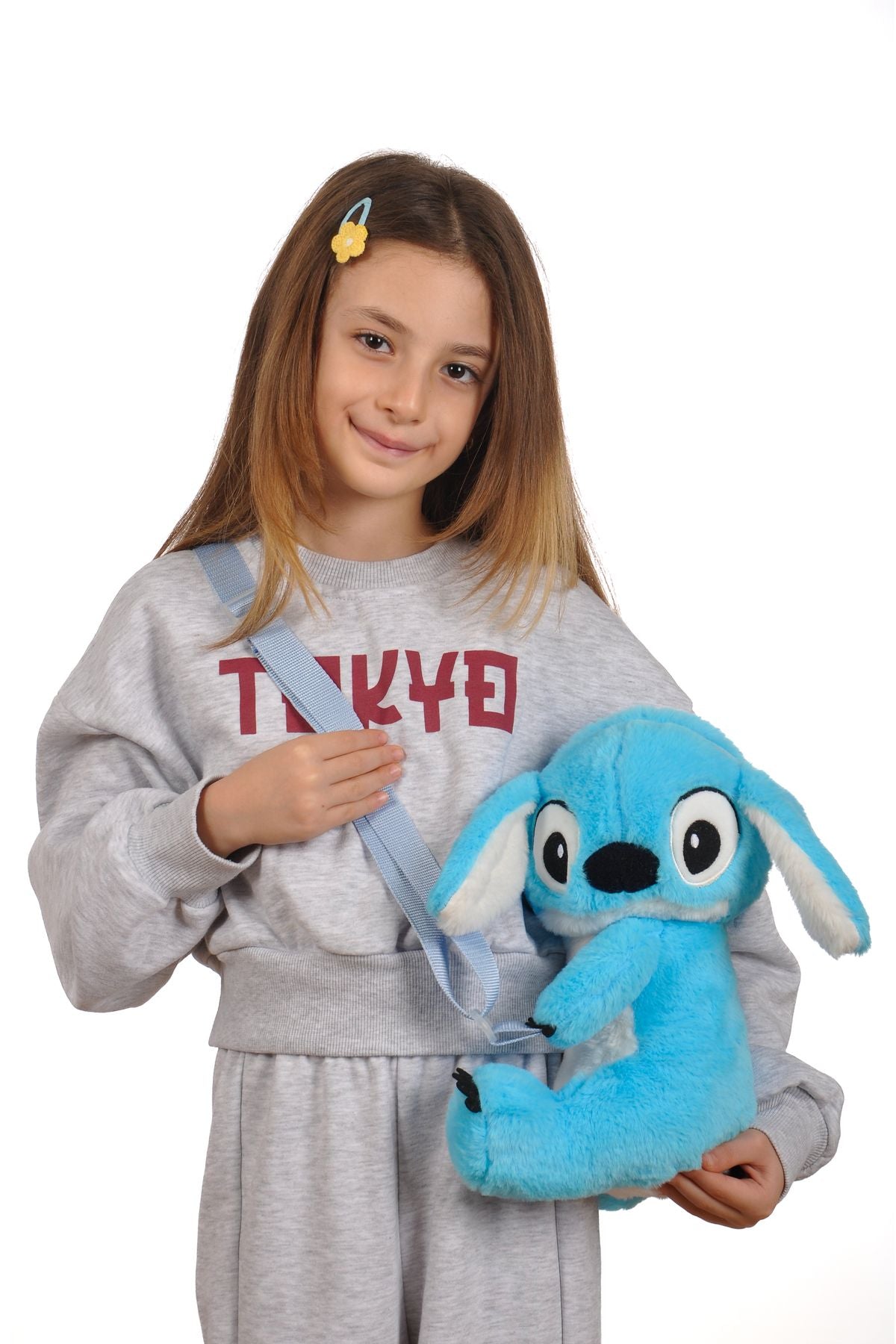 Stitch-lilo Peluş Omuz Çantası - Sevimli Mavi Tasarım