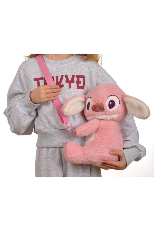 Stitch Peluş Omuz Çantası - Sevimli Pembe Tasarım